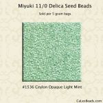Delica 11/0:1536 Light Mint, Ceylon Opaque [5g]