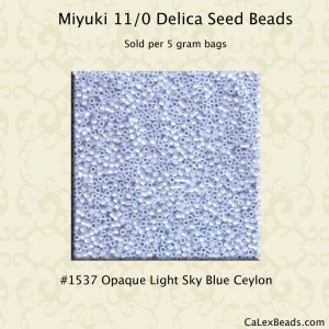 Delica 11/0:1537 Light Sky Blue, Ceylon Opaque [5g]