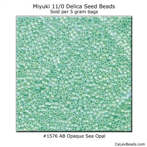 Delica 11/0:1576 Sea Opal, AB Opaque [5g]