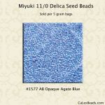 Delica 11/0:1577 Agate Blue, AB Opaque [5g]