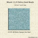 Delica 11/0:1595 Sea Opal, AB Matte Opaque [5g]
