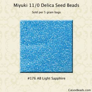 Delica 11/0:0176 Light Sapphire, AB Transparent [5g]