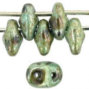 SuperDuo Beads, 2.5x5mm Green Ultra Luster Opaque [10g]