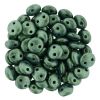 Lentil 2-Hole 6mm Beads, Light Green Metallic Suede [50]