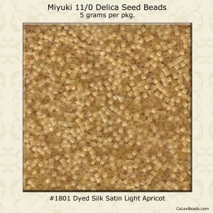 Delica 11/0:1801 Light Apricot, Dyed Silk Satin [5g]