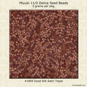 Delica 11/0:1804 Topaz, Dyed Silk Satin [5g]