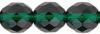 Fire Polished 10mm Faceted Round Beads:Emerald [25]