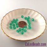 Rose Bud Beads:5x6mm Emerald [25]