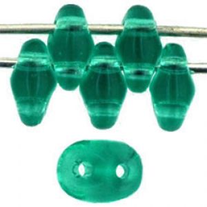 SuperDuo Beads, 2.5x5mm Emerald [10g]