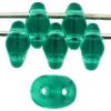SuperDuo Beads, 2.5x5mm Emerald [10g]