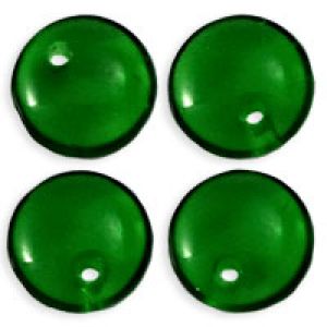 Czech Glass 6mm Lentil Beads:Emerald [50]