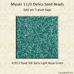 Delica 11/0:1812 Light Aqua Green, Dyed Silk Satin [5g]