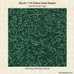 Delica 11/0:1814 Emerald, Dyed Silk Satin [5g]