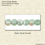 Melon Beads 5mm:Peridot, Matte Vitral [50]