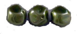 Pearl Beads 10mm Whirly:Light Olive [25]