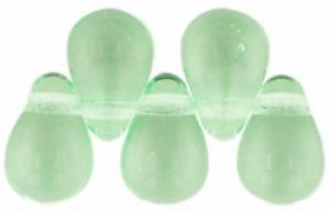 Czech Glass 6x4mm Teardrop Beads:Peridot [100]