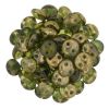 Lentil 2-Hole 6mm Beads, Olivine Copper [50]