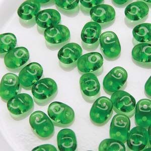 SuperDuo Beads, 2.5x5mm Chrysolite [10g]