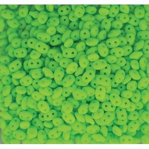 SuperDuo Beads, 2.5x5mm Lime Neon [10g]