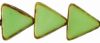 12mm Table Cut Triangle Beads:Opaque Light Green Picasso [ea]