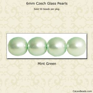Pearl Beads 6mm:Mint Green [50]