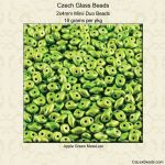 MiniDuo Beads, 2x4mm:Green Apple, Metalust [10g]