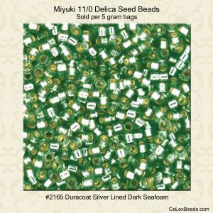 Delica 11/0:2165 Dark Seafoam, Duracoat Silver Lined [5g]