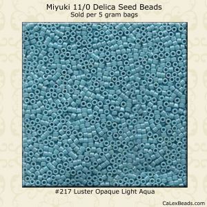 Delica 11/0:0217 Light Aqua, Luster Opaque [5g]