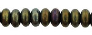 Czech Glass 4mm Rondell Beads:Iris Brown [100]