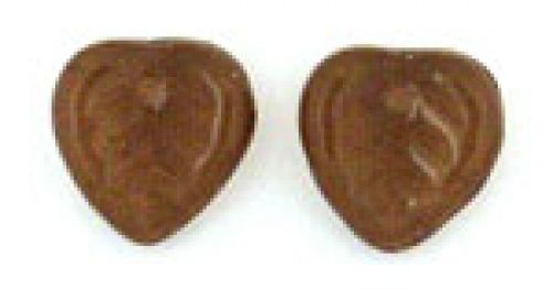 Czech Glass 10mm Heart Leaf Beads:Smoky Topaz [50]