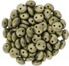 Lentil 2-Hole 6mm Beads, Gold Metallic Suede [50]