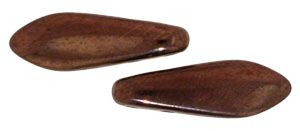 Dagger Beads 5x16mm 2-Hole:Dark Bronze, Metallic [50]