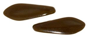 Dagger Beads 5x16mm 2-Hole:Chocolate, Opaque [50]