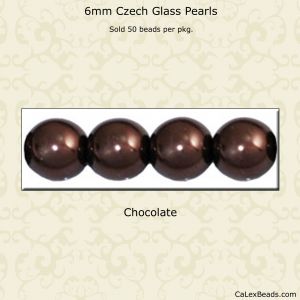 Pearl Beads 6mm:Chocolate [50]