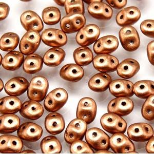 SuperDuo Beads, 2.5x5mm Copper Crystal Bronze [10g]