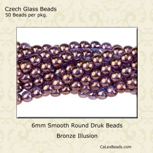 Druk Beads:6mm Bronze Illusion [50]