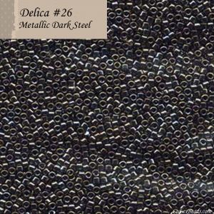 Delica 11/0:0026 Dark Steel, Metallic [5g]
