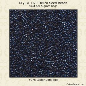 Delica 11/0:0278 Dark Blue, Luster [5g]