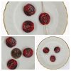 Sandy Shell Beads 18x10mm Red [ea]