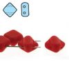 Silky Beads 6mm 2-Hole:Red, Opaque [40]