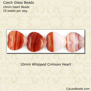 Heart Beads 10mm:Whipped Crimson [25]