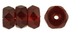 Fire Polished 6x3mm Faceted Rondell Beads:Garnet [50]