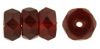 Fire Polished 6x3mm Faceted Rondell Beads:Garnet [50]