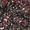 SuperDuo Beads, 2.5x5mm Ruby Picasso [10g]