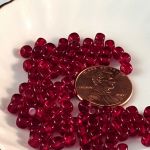 Cube Beads:4mm Ruby Red [100]