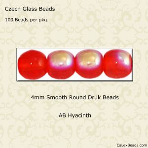 Druk Beads:4mm Hyacinth, AB [100]