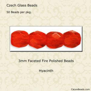 Fire Polished Beads:3mm Hyacinth [50]