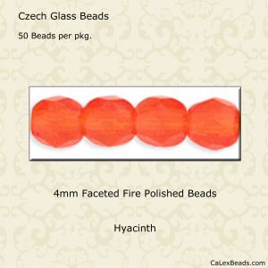 Fire Polished Beads:4mm Hyacinth [50]