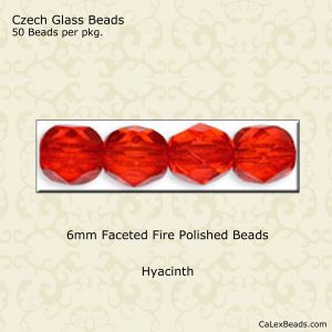 Fire Polished Beads:6mm Hyacinth [50]