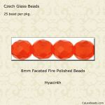 Fire Polished Beads:8mm Hyacinth [25]